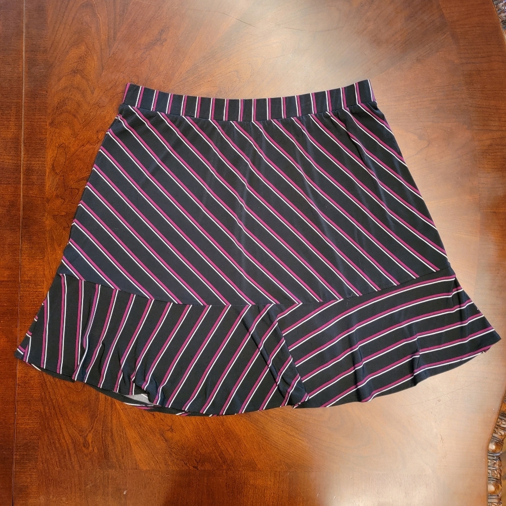 Lane Bryant 14/16 Striped Mini Skirt